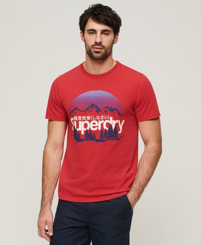 Herren Great Outdoors T-Shirt mit Grafik Logo-Druck, Größe: M - Superdry - Modalova