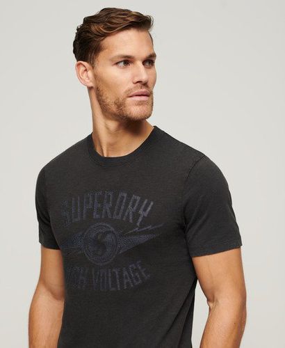 Herren T-Shirt mit Rocker-Grafik im Retro-Look - Größe: XL - Superdry - Modalova