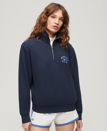 Damen Athletic Essentials Sweatshirt mit Halblangem Reißverschluss - Größe: 36 - Superdry - Modalova