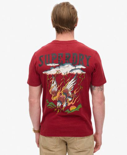 Herren T-Shirt mit Tattoo-Grafik - Größe: L - Superdry - Modalova