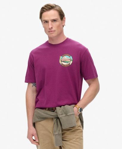 Herren Travel Postcard T-shirt mit Print im Brustbereich - Größe: XL - Superdry - Modalova