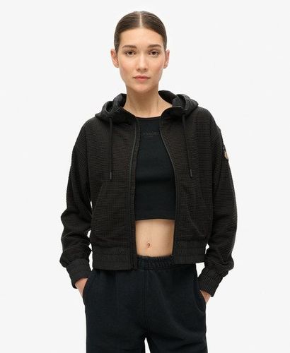Dames en Polaire Sport Tech Grid Sweat a Capuche Zippé Logo Brodé, Taille: 38 - Superdry - Modalova