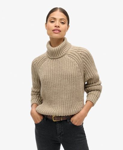 Damen Lässiger Strickpullover mit Rollkragen und Ziernaht - Größe: 36 - Superdry - Modalova