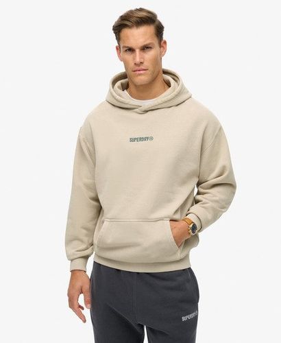 Herren Hoodie mit Lockerer Passform und Mikro-Logo - Größe: L - Superdry - Modalova