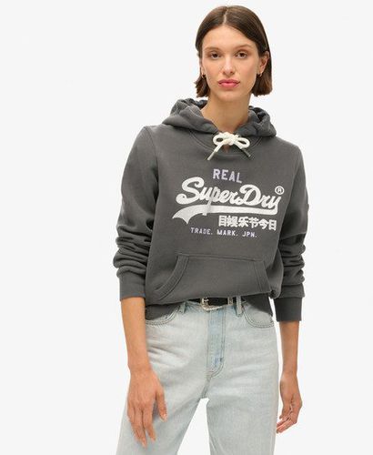 Damen Verziertes Hoodie mit Vintage-Logo und Grafikprint - Größe: 42 - Superdry - Modalova