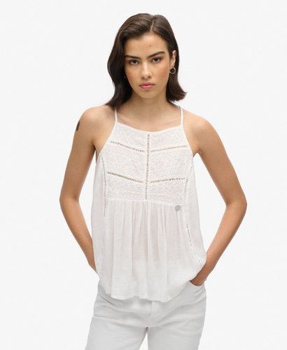Damen Vintage Trägeroberteil mit Spitzenpasse - Größe: 36 - Superdry - Modalova