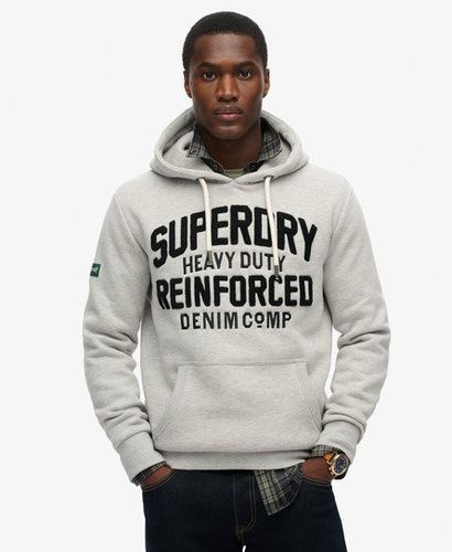 Herren Hoodie mit Aufgesticktem Schriftzug - Größe: XL - Superdry - Modalova