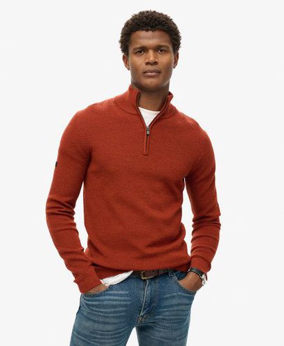 Men's Merino-Pullover mit Halblangem Reißverschluss - Größe: XL - Superdry - Modalova