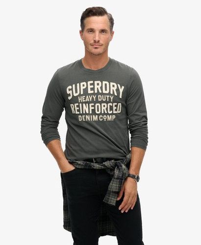Herren Workwear Langarmoberteil mit Applikation - Größe: L - Superdry - Modalova