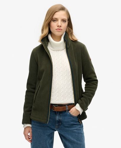 Damen Estate Fleecejacke mit Durchgehendem Reißverschluss - Größe: 42 - Superdry - Modalova