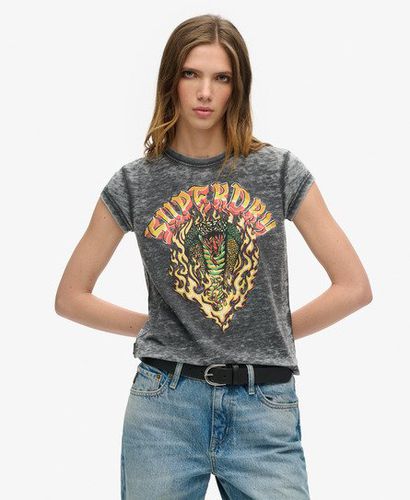 Damen Biker Rock T-Shirt mit Grafik / - Größe: 40 - Superdry - Modalova