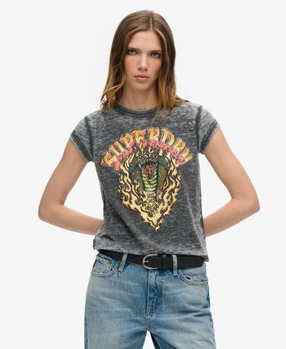 Damen und Biker Rock T-Shirt mit Grafik, Größe: 40 - Superdry - Modalova