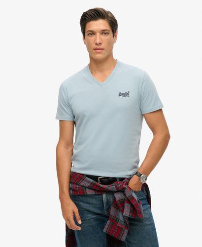 Herren Essential Logo T-Shirt aus Bio-Baumwolle mit V-Ausschnitt - Größe: M - Superdry - Modalova