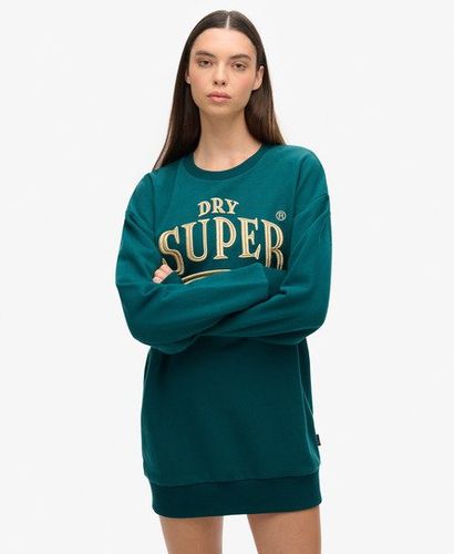 Damen Luxe Sweatkleid mit Metallic-logo - Größe: 34-36 - Superdry - Modalova
