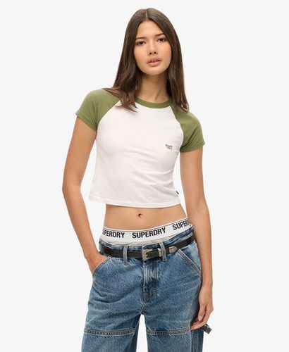 Damen Kurzes Baseball Baby T-Shirt, Größe: 42 - Xmas deals - Superdry - Modalova