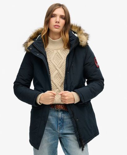 Damen Everest Parka mit Kapuze und Kunstfellbesatz - Größe: 36 - Superdry - Modalova