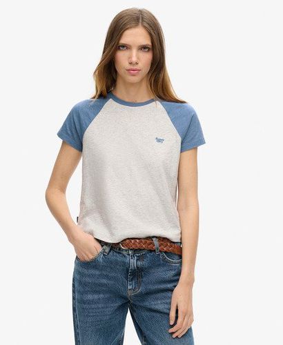 Damen Essential Slub Retro T-Shirt mit Logo - Größe: 44 - Superdry - Modalova