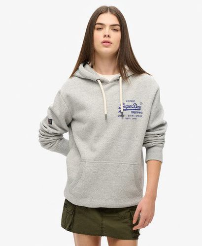 Damen Klassisches, übergroßes Vintage Hoodie mit Logo - Größe: Xxl - Superdry - Modalova