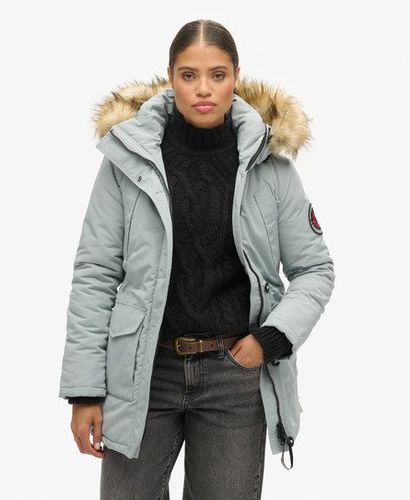 Damen Everest Parka mit Kunstfellkapuze - Größe: 40 - Superdry - Modalova