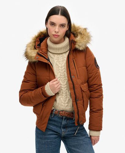 Women's Everest Bomber-Steppjacke mit Kapuze - Größe: 40 - Superdry - Modalova