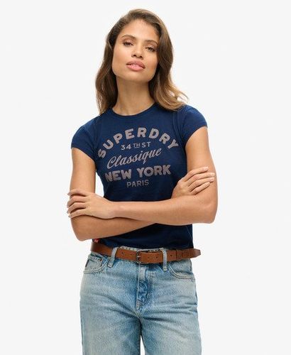 T-shirt Indigo à Mancherons Workwear Taille: 36 - Superdry - Modalova