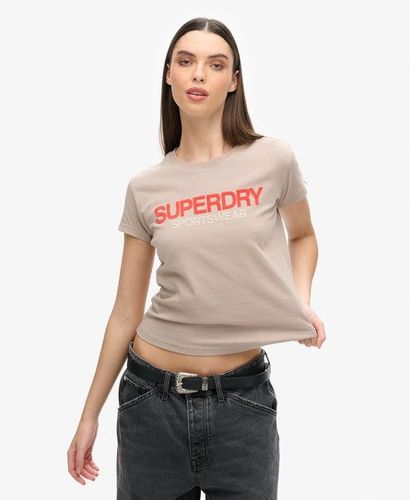 Damen Figurbetontes Sportswear T-Shirt mit Logo - Größe: 36 - Superdry - Modalova