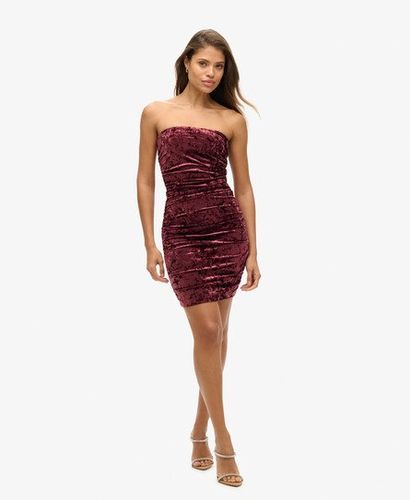 Dames Robe Courte Bandeau En Velours, , Taille: 42 - Superdry - Modalova