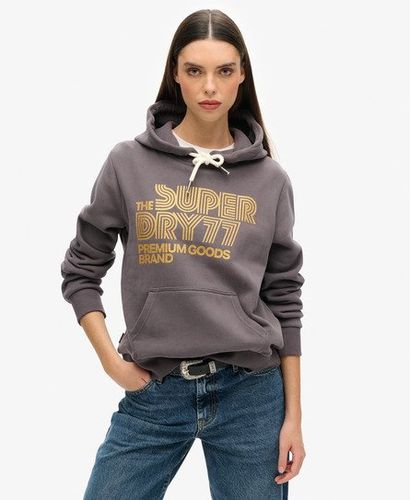 Sweat à Capuche à Logo Scintillant Retro Taille: 38 - Superdry - Modalova