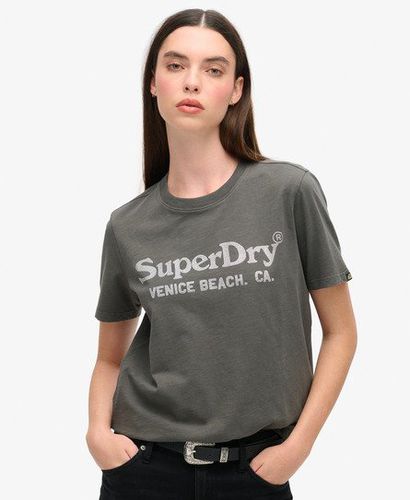 Damen Metallic Venue Relaxed T-Shirt - Größe: 36 - Superdry - Modalova