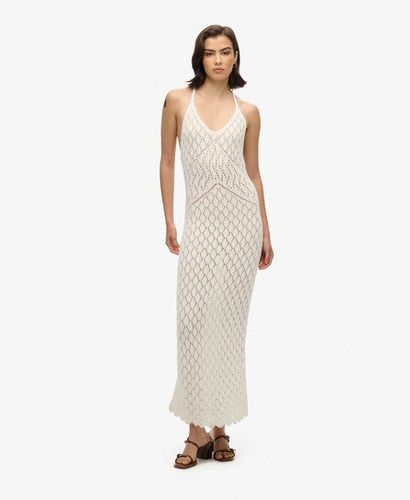 Damen Häkel-maxikleid mit Nackenträger - Größe: 44 - Superdry - Modalova