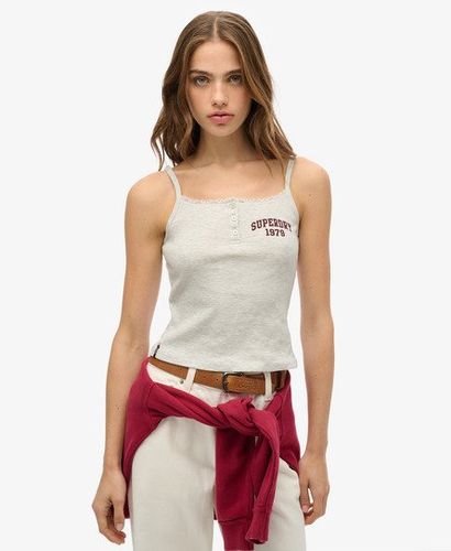 Damen Athletic Essentials Trägertop mit Grafik und Knöpfen - Größe: 38 - Superdry - Modalova