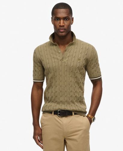 Herren Kurzärmeliges Strick-polohemd mit Struktur - Größe: XL - Superdry - Modalova