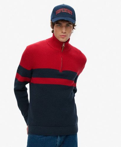 Pull Rayé Coton à col Zippé Classic Taille: M - Superdry - Modalova