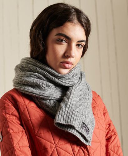 Women's Luxuriöser Schal mit Zopfmuster - Größe: 1Größe - Superdry - Modalova