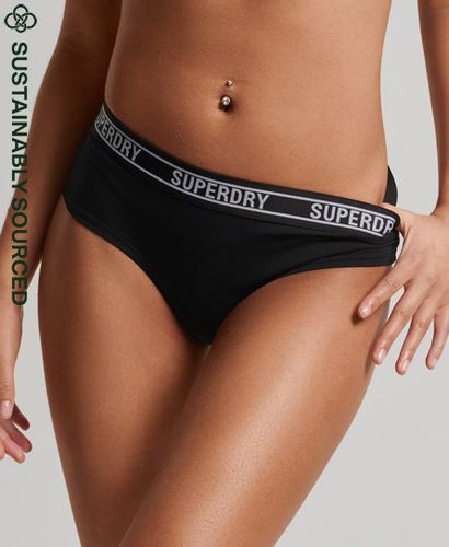 Women's Hipster-Slip aus Bio-Baumwolle mit Buntem Logo - Größe: 34 - Superdry - Modalova