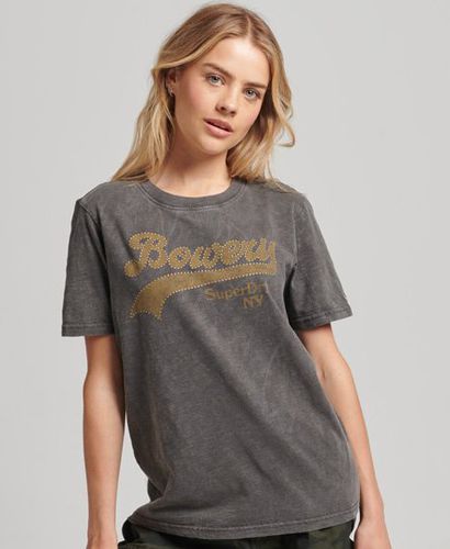 Women's T-Shirt mit Grafik-Logo und Verzierung - Größe: 34 - Superdry - Modalova
