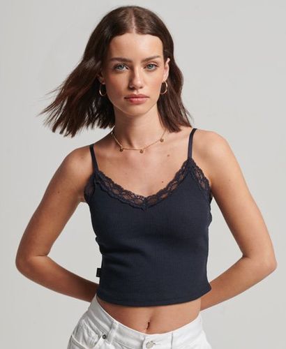 Caraco Côtelé à Liseré Dentelle Taille: M/L - Superdry - Modalova