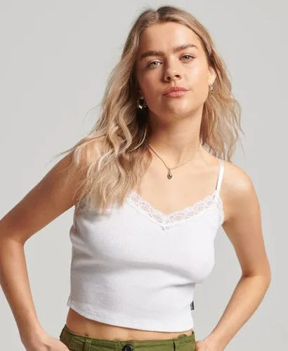 Caraco Côtelé à Liseré Dentelle Taille: M/L - Superdry - Modalova