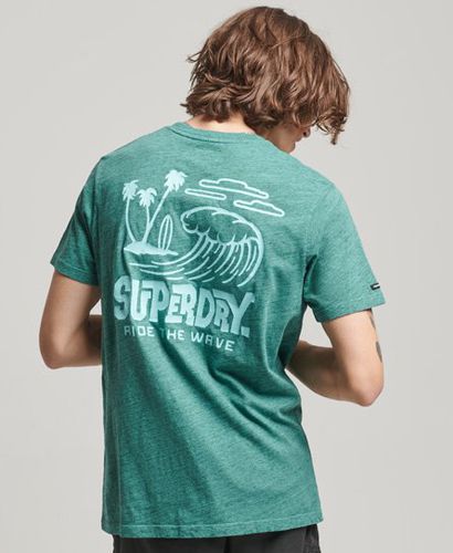 Men's Vintage Travel Sticker T-Shirt - Größe: S - Superdry - Modalova