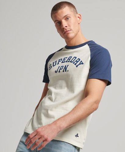 Men's Vintage Athletic T-Shirt mit Raglanärmeln aus Bio-Baumwolle - Größe: Xxl - Superdry - Modalova