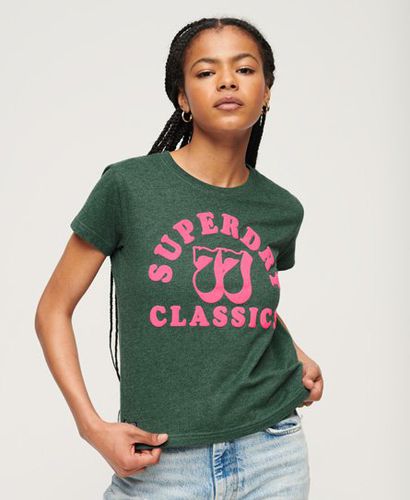 Damen Archive T-Shirt mit Neonfarbener Grafik - Größe: 36 - Xmas deals - Superdry - Modalova