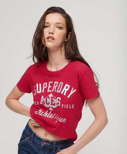 Damen Collegiate T-Shirt mit Grafikprint - Größe: 36 - Superdry - Modalova