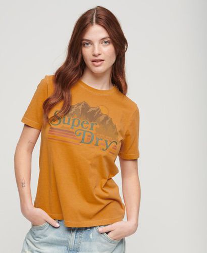 Damen , und Gestreiftes Outdoor T-Shirt mit Grafik Bedruckt, Größe: 36 - Superdry - Modalova
