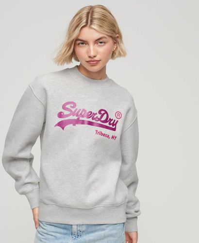 Women's Vintage Logo Sweatshirt mit Rundhalsausschnitt und Verzierung - Größe: 36 - Superdry - Modalova