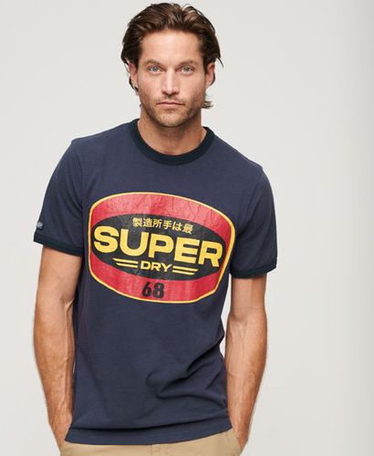 Men's Workwear Gasoline T-Shirt mit Logo - Größe: L - Superdry - Modalova