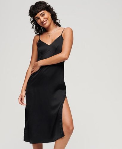 Robe Caraco Mi-longue En Satin Studios, , Dames, Taille: 38 Taille: 38 - Superdry - Modalova