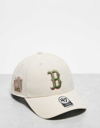 Casquette minimaliste Boston Red Sox avec écusson contrastant - Crème - 47 Brand - Modalova