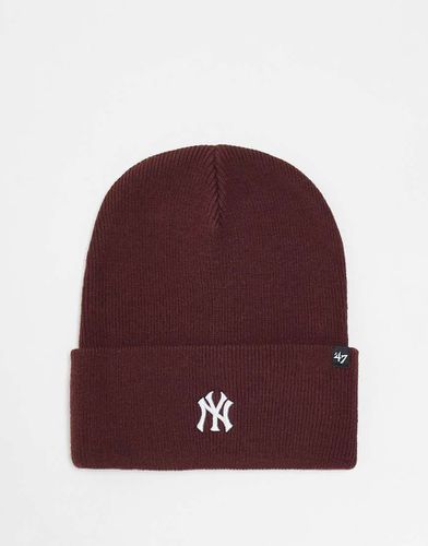 New York Yankees - Bonnet à petit logo - Bordeaux - 47 Brand - Modalova