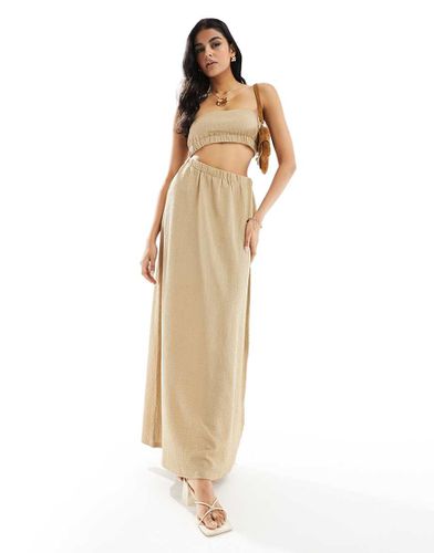 Robe bandeau longue texturée avec découpe sur le côté - clair - 4Th & Reckless - Modalova