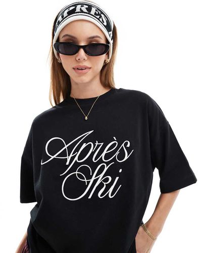 T-shirt oversize avec inscription Apres Ski - 4Th & Reckless - Modalova